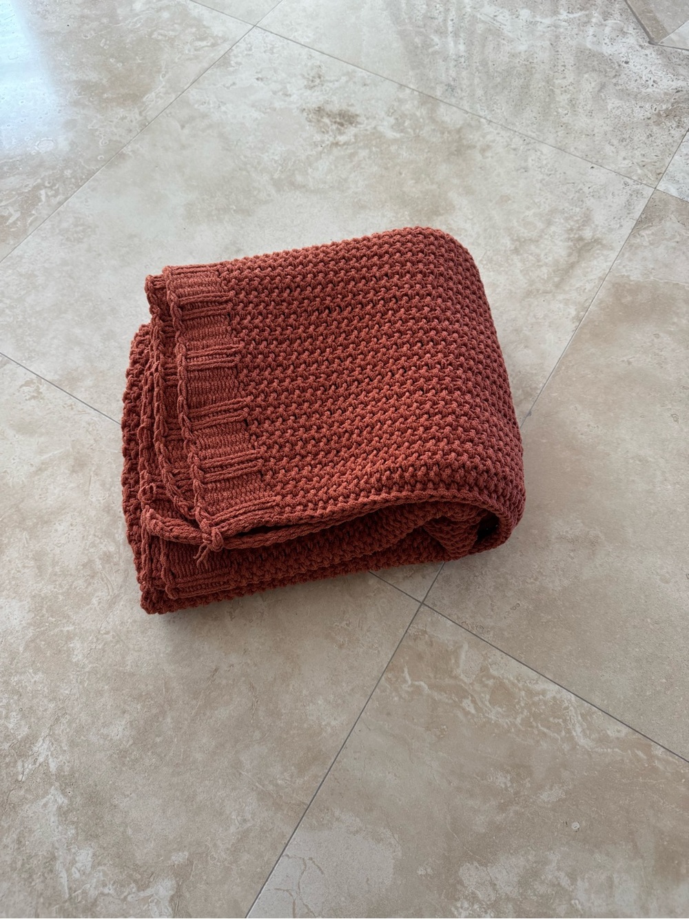 Threshold Chunky Knit Throw in Burnt Orange